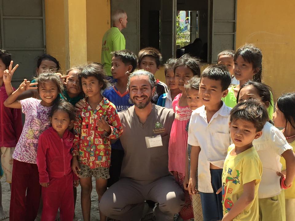 Dr. Reza on dental mission trip to Cambodia.