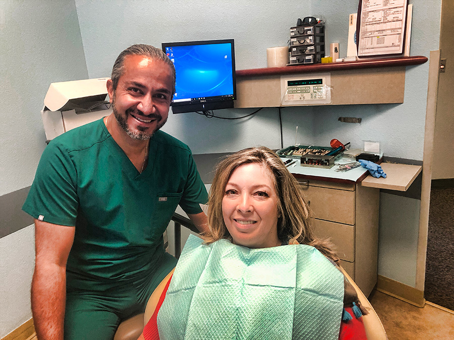 Dr. Reza Khazaie of Willow Pass Dental Care with Patient