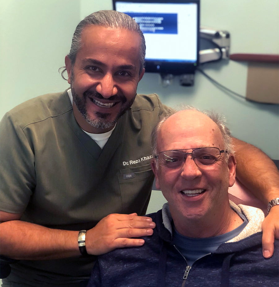 All-On-4 Dental Implants patient with Dr. Reza Khazaie - Concord CA Dentist